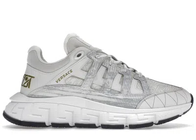 Pre-owned Versace Men's  Trigreca Sneakers In White/blue