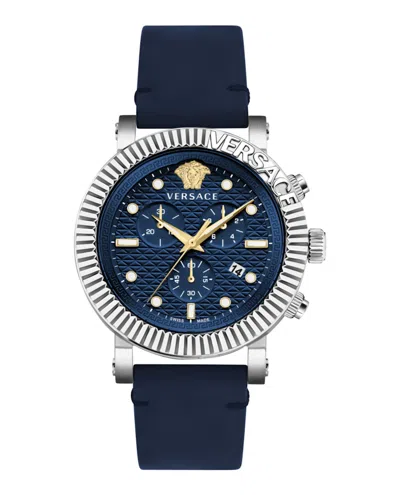 Pre-owned Versace Men's  V Classic Vesq00122 Watch In Stainless Steel