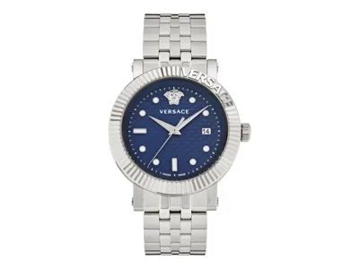 Pre-owned Versace Men's  Vclassic Bracelet Vesr00622 Watch In Stainless Steel In Silver
