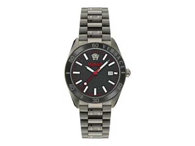 Pre-owned Versace Men's  Vdome Bracelet Ve8e00724 Watch In Stainless Steel In Silver