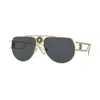 Versace 60mm Aviator Sunglasses In Gold