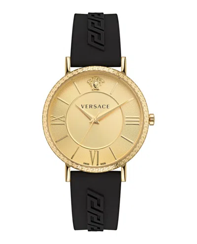 Pre-owned Versace Men's  Veternal Veka00422 Watch In Stainless Steel