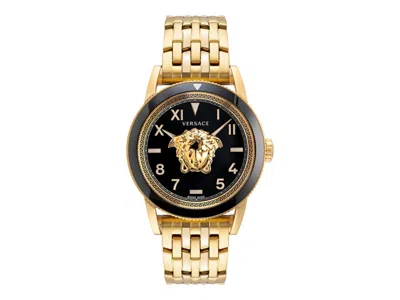 Pre-owned Versace Men's  Vpalazzo Ve2v00322 Watch In Stainless Steel In Silver