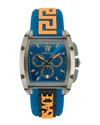 Versace Dominus Chronograph Watch In Blue