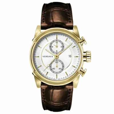Pre-owned Versace Men Watch Chronograph Urban Vev400319 Leather