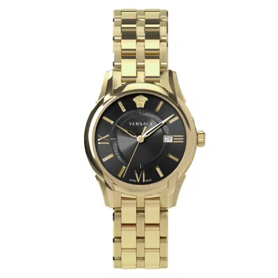 Pre-owned Versace Men Watch Stainless Steel Apollo Veua00820