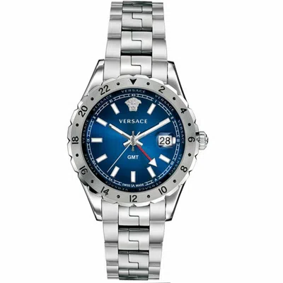 Pre-owned Versace Men Watch Wristwatch Stainless Steel Hellenyium Gmt V11010015