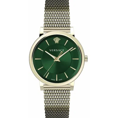 Pre-owned Versace Men Watch Wristwatch Stainless Steel V-circle Ve5a00820