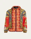 Versace Wild Cats Windbreaker Jacket In Multi
