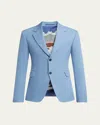 Versace Men's Wool Grain De Poudre Sport Coat In Blue
