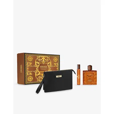 Versace Mens Eros Najim Eau De Parfum Set In Transparent