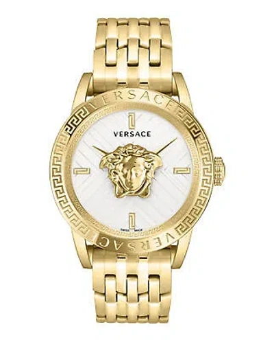 Pre-owned Versace Mens Gold 43mm Bracelet Fashion Watch