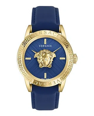 Pre-owned Versace Mens Gold 43mm Strap Fashion Watch