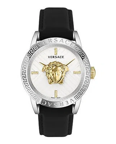 Pre-owned Versace Mens Stainless Steel 43mm Strap Fashion Watch