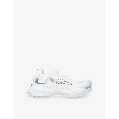 VERSACE MENS WHITE MERCURY M_VS_01 MESH LOW-TOP TRAINERS EUR 42 / 8 UK