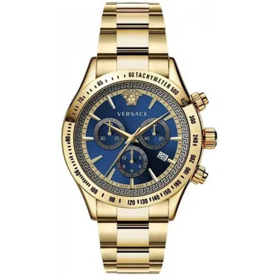 Pre-owned Versace Mens Wristwatch  Vev700619 Stainless Steel Swiss Ronda Mvnt