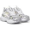 Versace Mercury M_vs_03 Metallic Sneakers In White Silver Gold