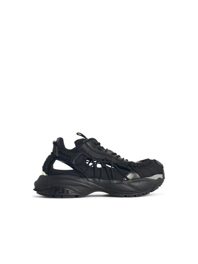 Versace Men's Mercury V1 Knotted Cutout Sneakers In Black