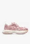 Versace Mercury Chunky Sole Embellished Mesh Sneakers In Pink