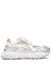 Versace Mercury M_vs_03 Rope, Leather And Mesh Sneakers In Silver