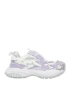 Versace White Fabric Chunky Sneakers In White