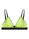 Versace Triangle Bra In Green