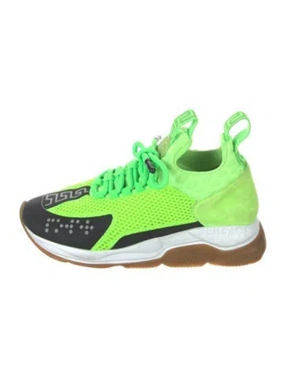 Pre-owned Versace Mesh Mesh Accents Sneakers In Multi