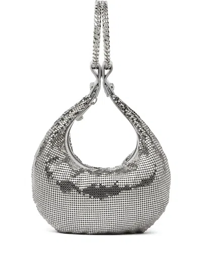 Versace Mesh Mini Bag In Silver