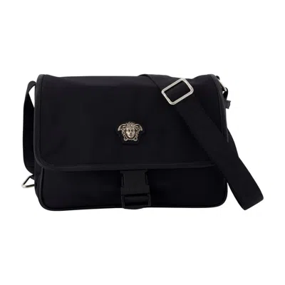 Versace Messenger Crossbody In Black