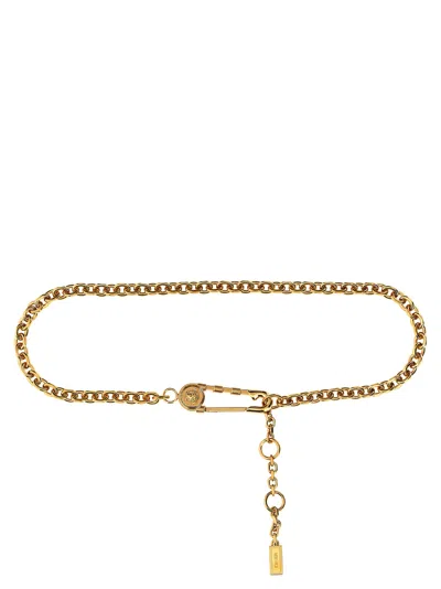 Versace Chain Metal Belt In Gold