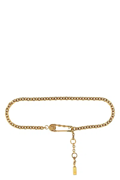 Versace Metal Belt In Gold