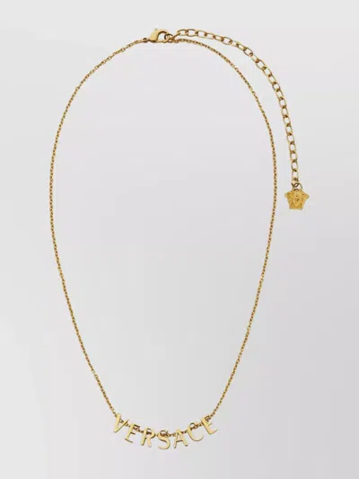 Versace Metal Chain Necklace Medusa Head Motif In Gold
