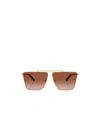 Versace Metal Frame Sunglasses In Brown