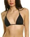Versace Black Greca Chain Bikini Top In Black