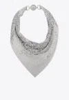 Versace Metal Mesh Bandana Necklace In Metallic