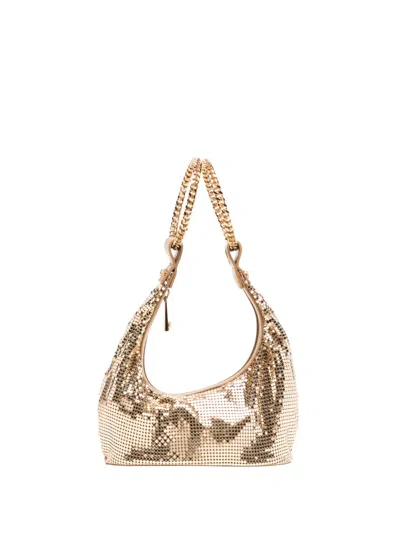 Versace Metal Mesh Mini Bag In Gold