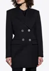 Versace Black Hourglass Single-breasted Blazer In Black