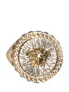 Versace Medusa Embellished Ring In Gold