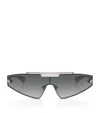 Versace Ve 2265 100011 44mm Womens Shield Sunglasses In Silver