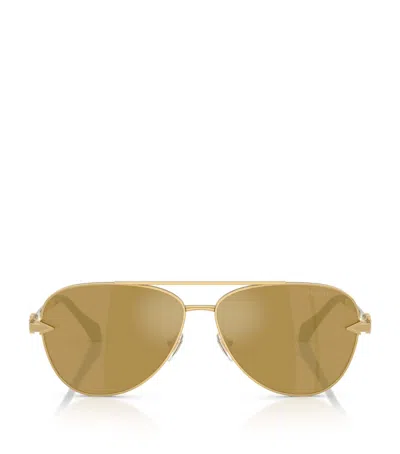 Versace Metal Ve2283 Aviator Sunglasses In Green