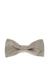 Versace Metallic-effect Bow Tie In Neutral