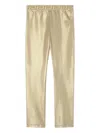 Versace Metallic High-waisted Leggings In Neutral