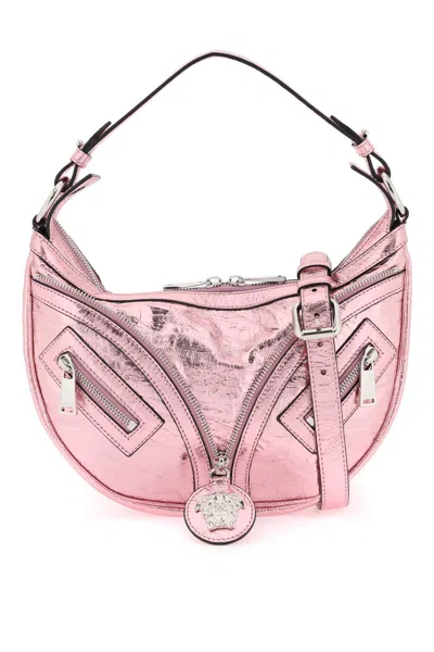 Versace Metallic Leather 'repeat' Hobo Bag In Mixed Colours