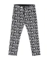 Versace Metallic Logo Print Jeans In Black