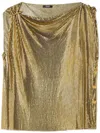 Versace Metallic Mesh Blouse Clothing