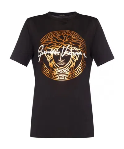 Versace Micro-label T-shirt In Black
