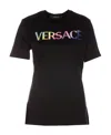 Versace Micro-standard Short-sleeved T-shirt In Black