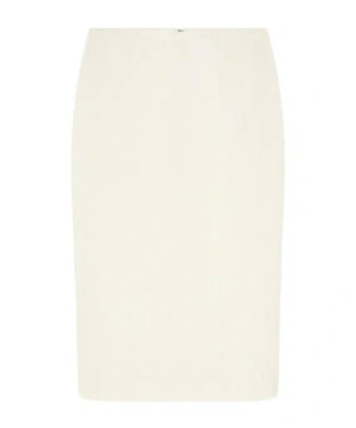 Versace Mid Length Slim Cut Skirt In White