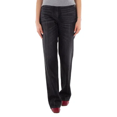 Versace Mid-rise Medusa Straight-leg Jeans In Black