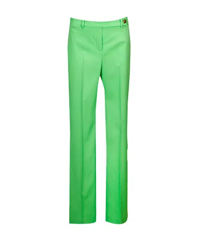 Versace Mid-rise Tailored Trousers In Green